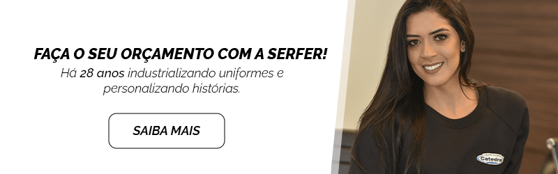 Banner faça seu orçamento com a Serfer Uniformes