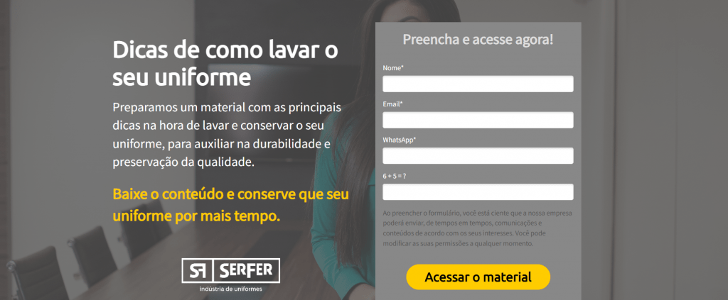 dicas de como lavar - material gratuito uniformes serfer