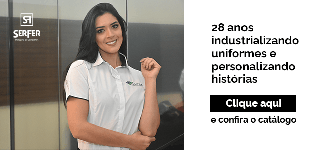 Banner catálogo de uniformes da Serfer