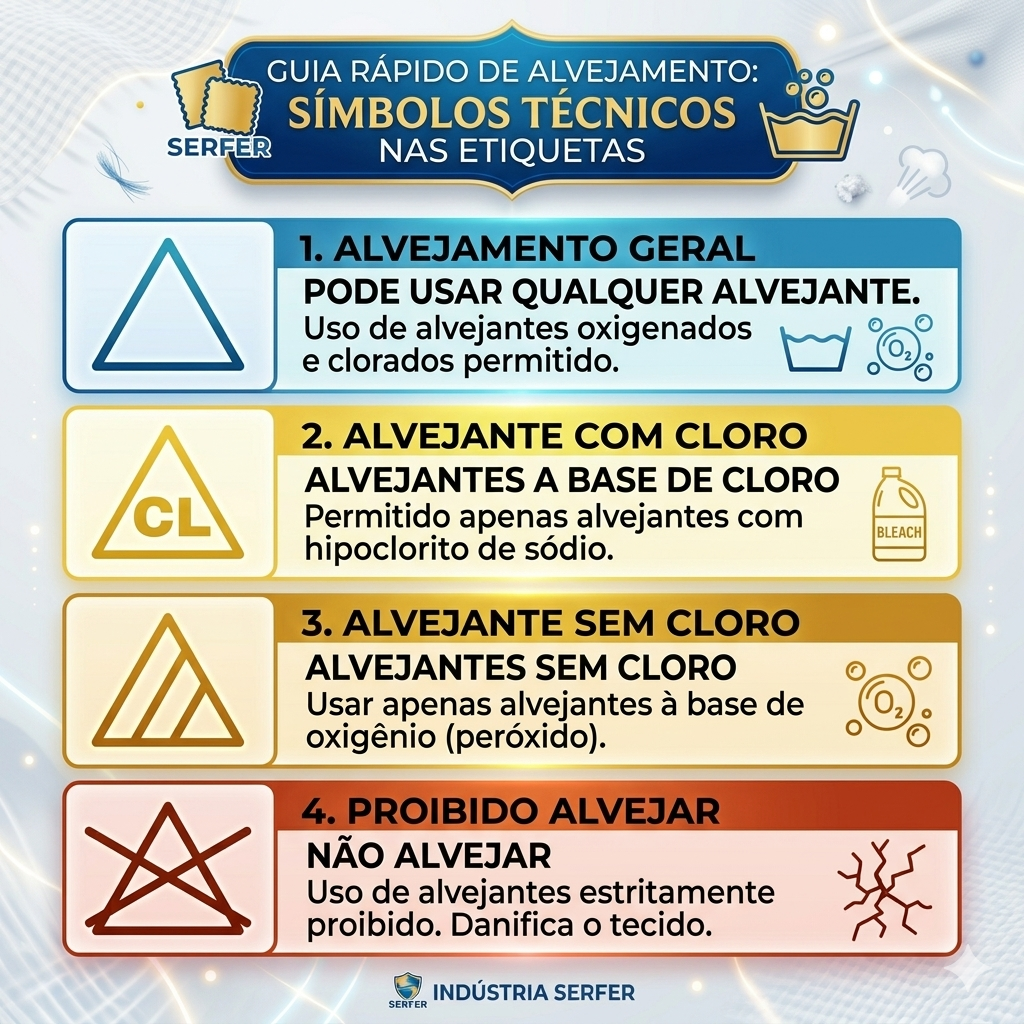 etiqueta de roupa alvejamento